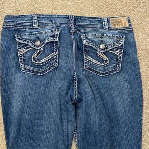 Silver Suki Surplus Jeans Women’s Plus Denim Pants Raw Hem Plus Size 22/L 29